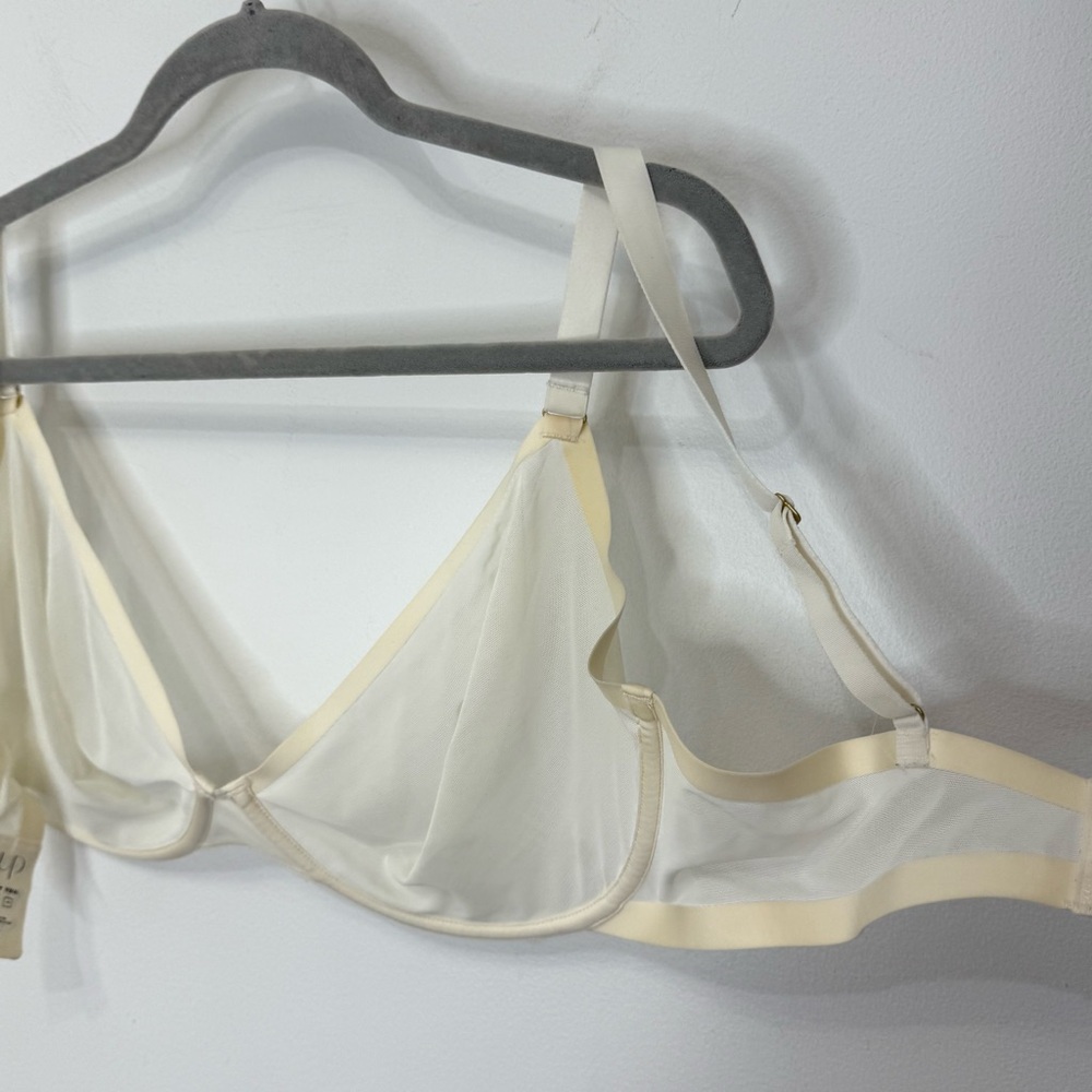 Cuup The Plunge Mesh Bra Women’s Size 38G Off White Ivory Underwire Cream - Picture 8 of 9